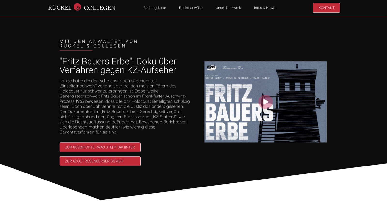 Webseite Rechtsanwälte Rückel